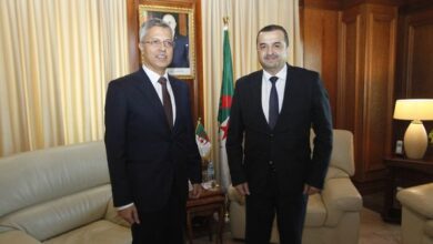 In pictures.. Arkab receives the Indian ambassador to Algeria - Al-Hiwar Al-Jazaeryya