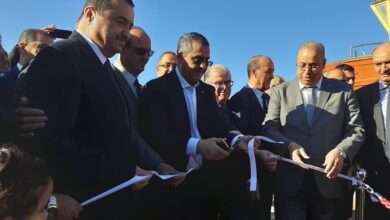 In pictures.. Arkab supervises the receiving ceremony of the first locally manufactured steel tugboat for the Sonatrach complex.