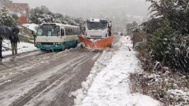 Reopening of road axes that were closed by snow in the Algerian states of Al-Sharq - Al-Hiwar