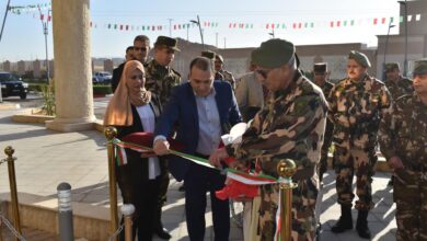 In pictures.. Major General Tlemcen Omar supervises the naming of the spa and rest center of the People's National Army in Biskra - Al-Houwar Al-Jazairia