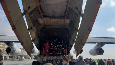 Pictures: The arrival of the Algerian civil protection and aid team at Aleppo airport in Syria - Al-Hiwar Al-Jazaeryia