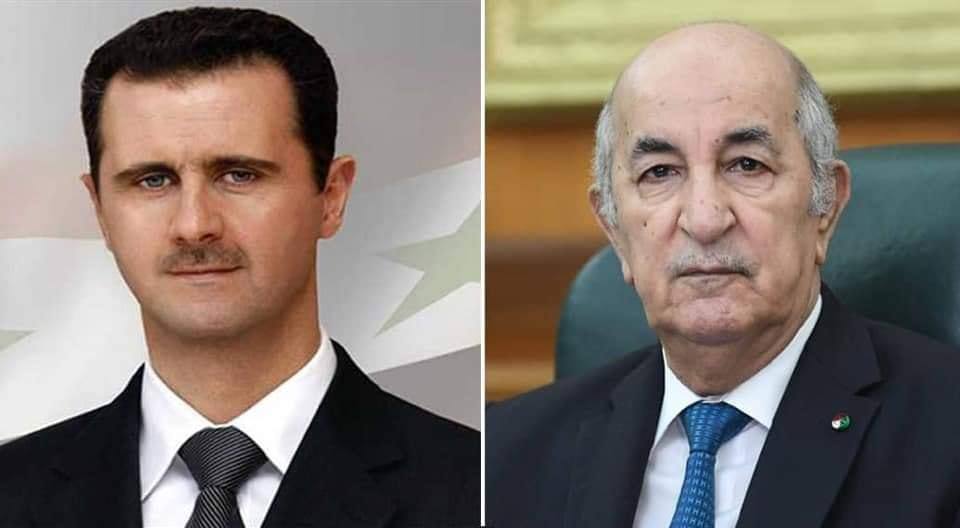 The Syrian President thanks President Tebboune for Algeria's noble stances and solidarity with the earthquake victims - Al-Hiwar Al-Jazaeryia