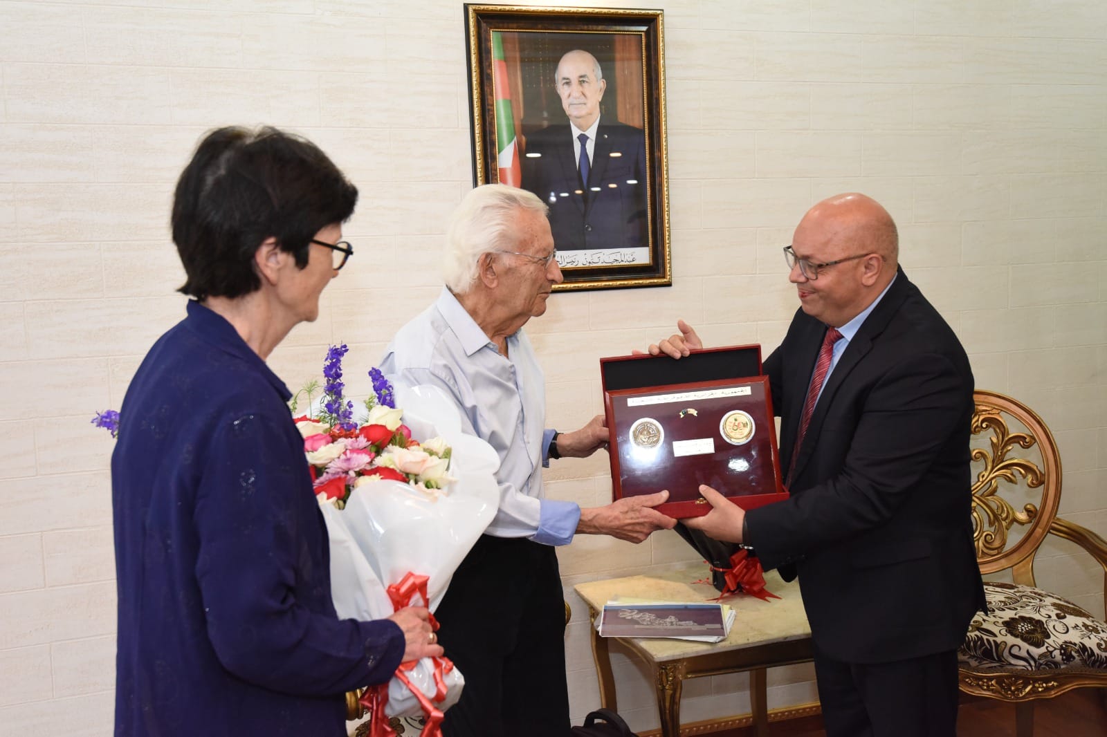 Rebecca receives the friend of the liberation revolution, Roji and Binter Halter - Al-Hiwar Al-Jazaeryia