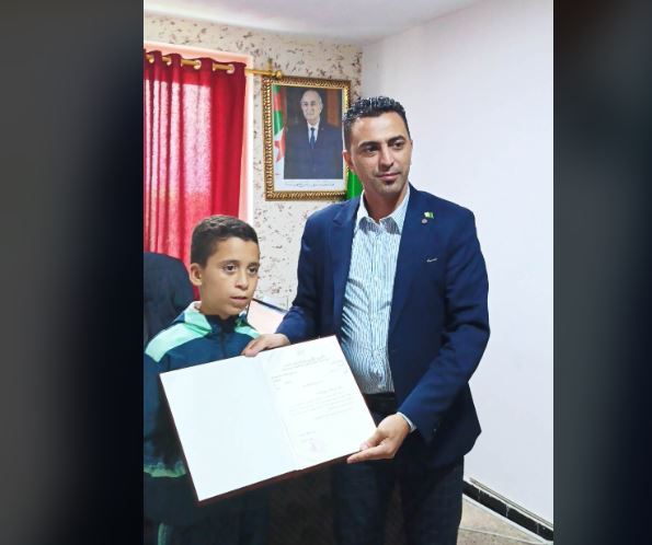 The Minister of Culture and Arts celebrates the achievement of the student Mohamed Iyad Marzouki from the Algerian state of El-Taref-El-Hewar