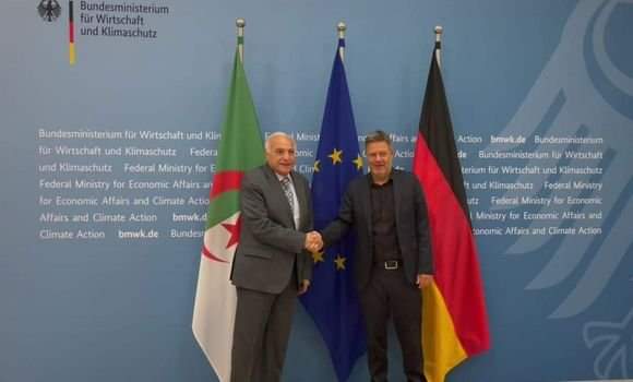 Attaf meets in Berlin with the German Vice Chancellor and Minister of Economy and Climate Protection - Al-Hiwar Al-Jazaery