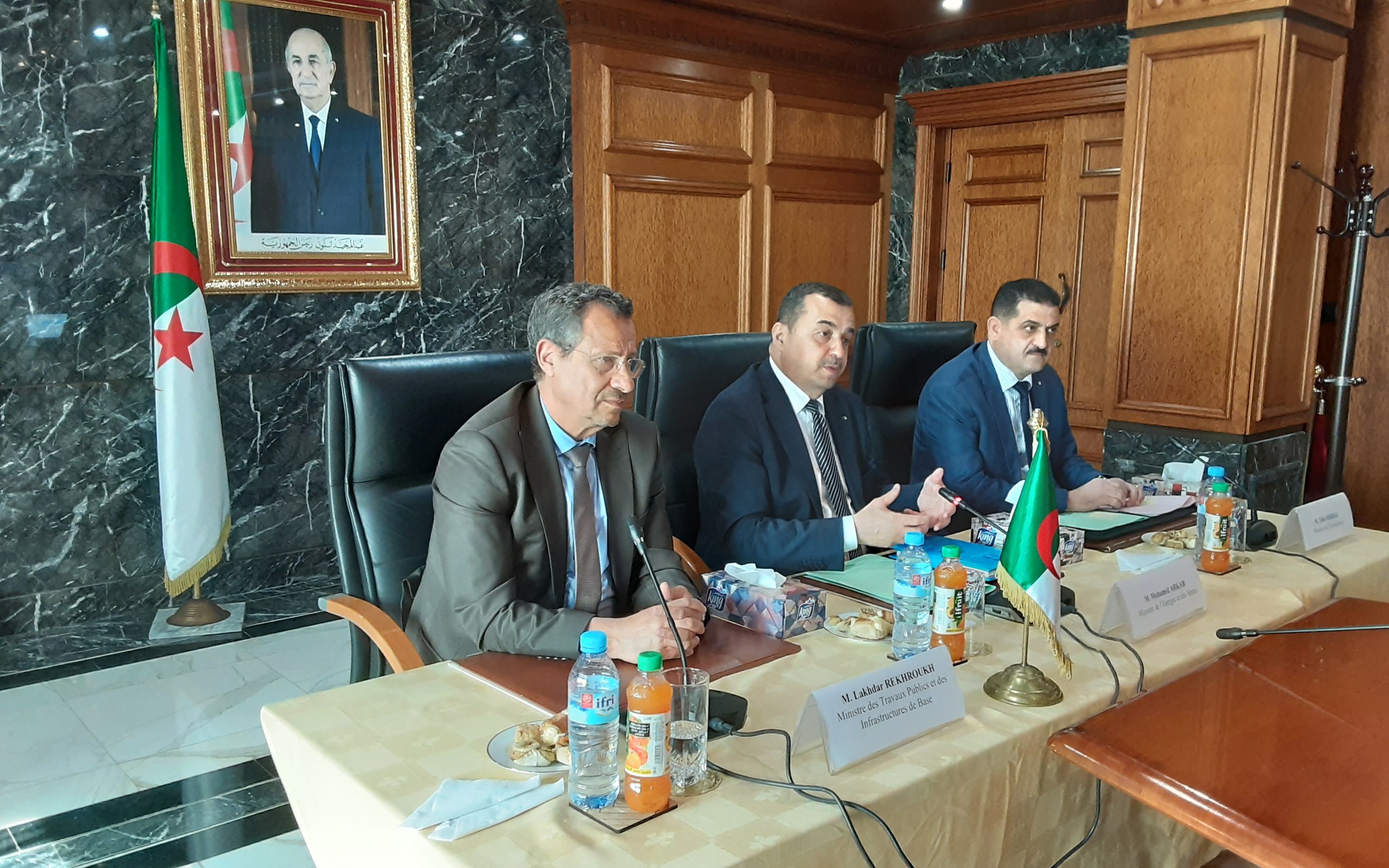 Pictures.. Coordination meeting on the project of valuation and development of the iron mine in Gara Jbeilat - Al Hewar Algeria