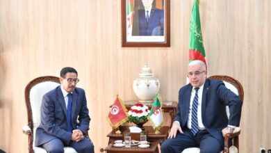 Pictures.. Boghali receives the Tunisian ambassador to Algeria - Al-Hiwar Al-Jazaeryia