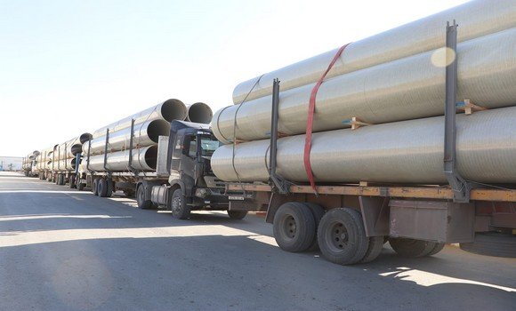 The launch of the process of exporting a shipment of fiberglass pipes to Libya - Al-Hiwar Algeria