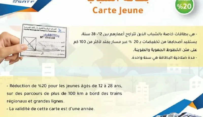 SNTF launches special cards for youth - New Algeria