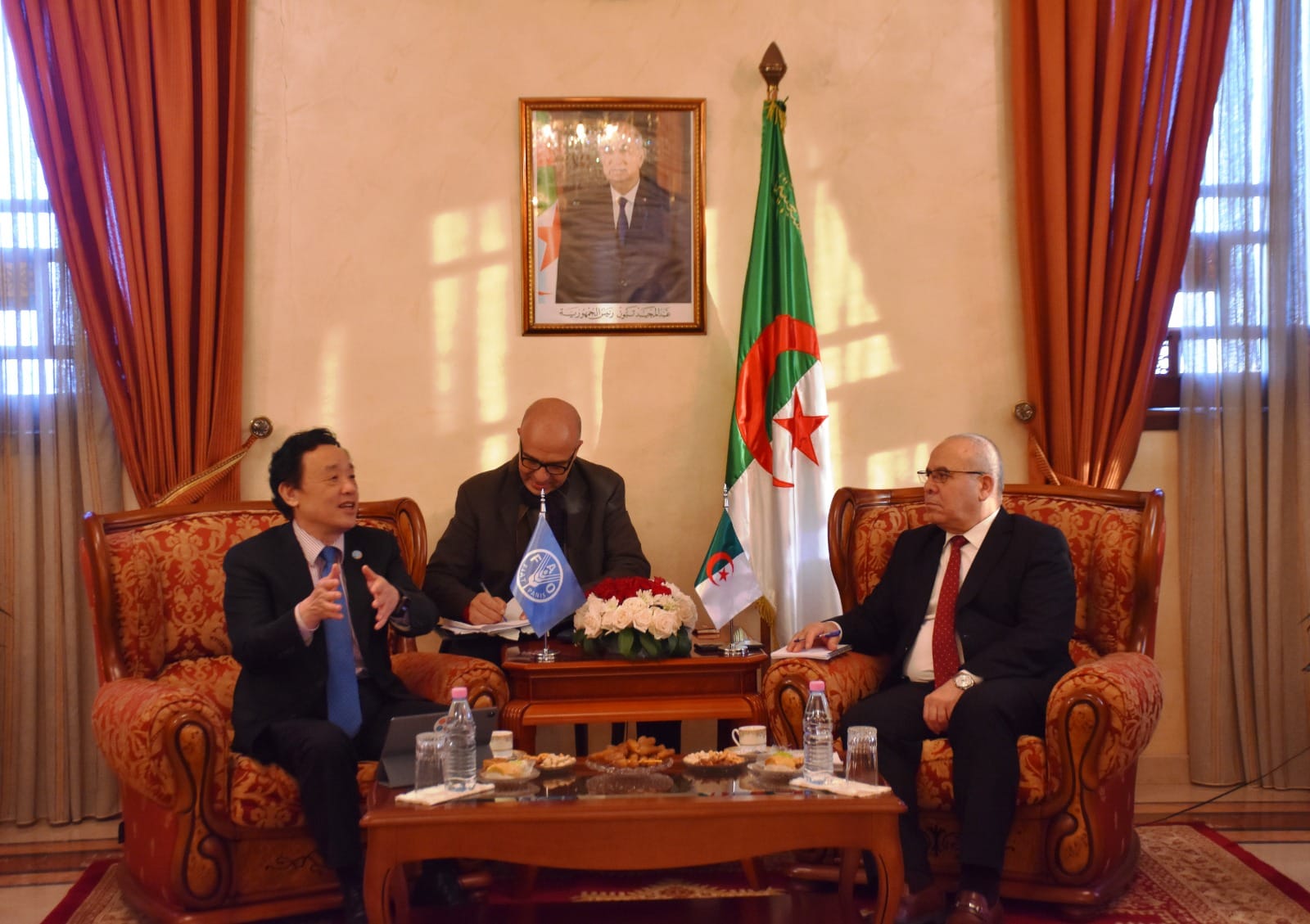 Sharfa receives the Director-General of the United Nations Food and Agriculture Organization (FAO) - Al-Hiwar Algeria