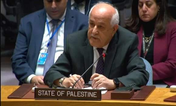 The Palestinian delegate to the United Nations calls for preventing the imminent Zionist ethnic cleansing of Rafah