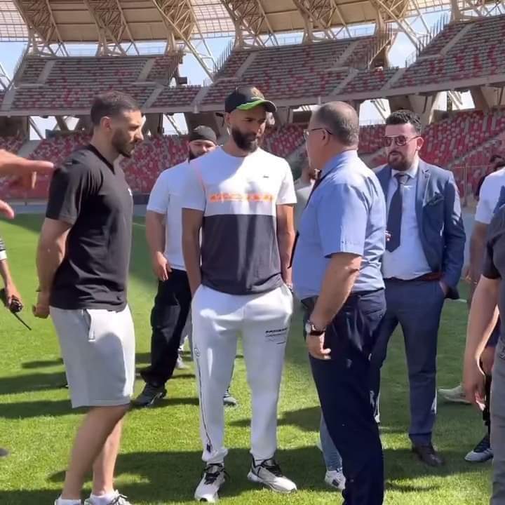 Benzema visits Miloud Haddi Stadium in Oran - New Algeria